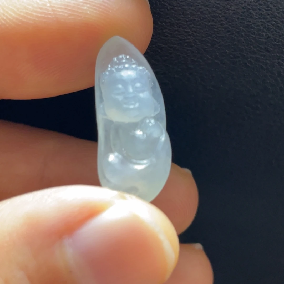 定制翡翠未镶嵌叶*秋宝宝佛