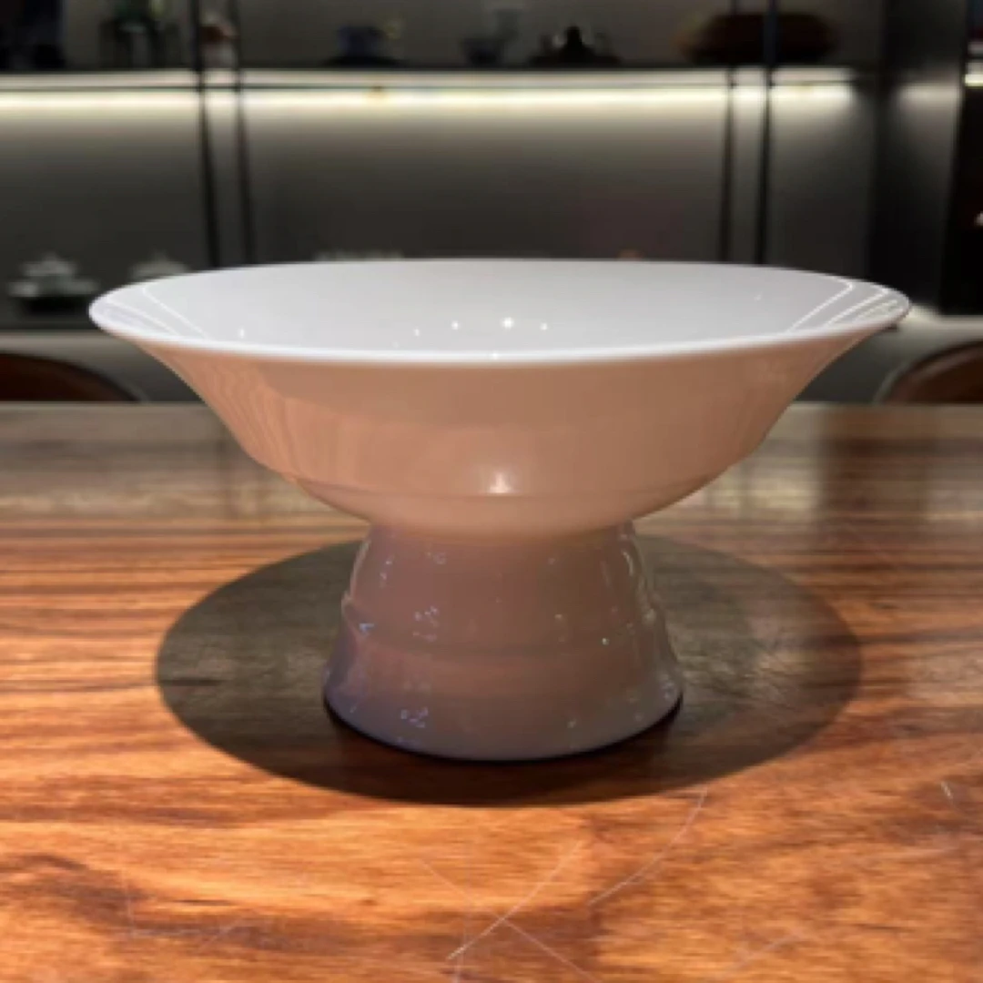 瓷膳陶瓷餐具水果零食盘高脚小号点心盘青白冷凉菜中式家用宴席