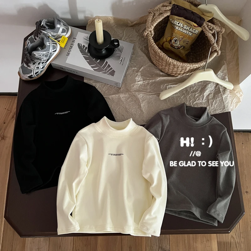 【现货】郝叔童品秋季上新时尚韩版男童打底衫2025洋气网红潮HL5306