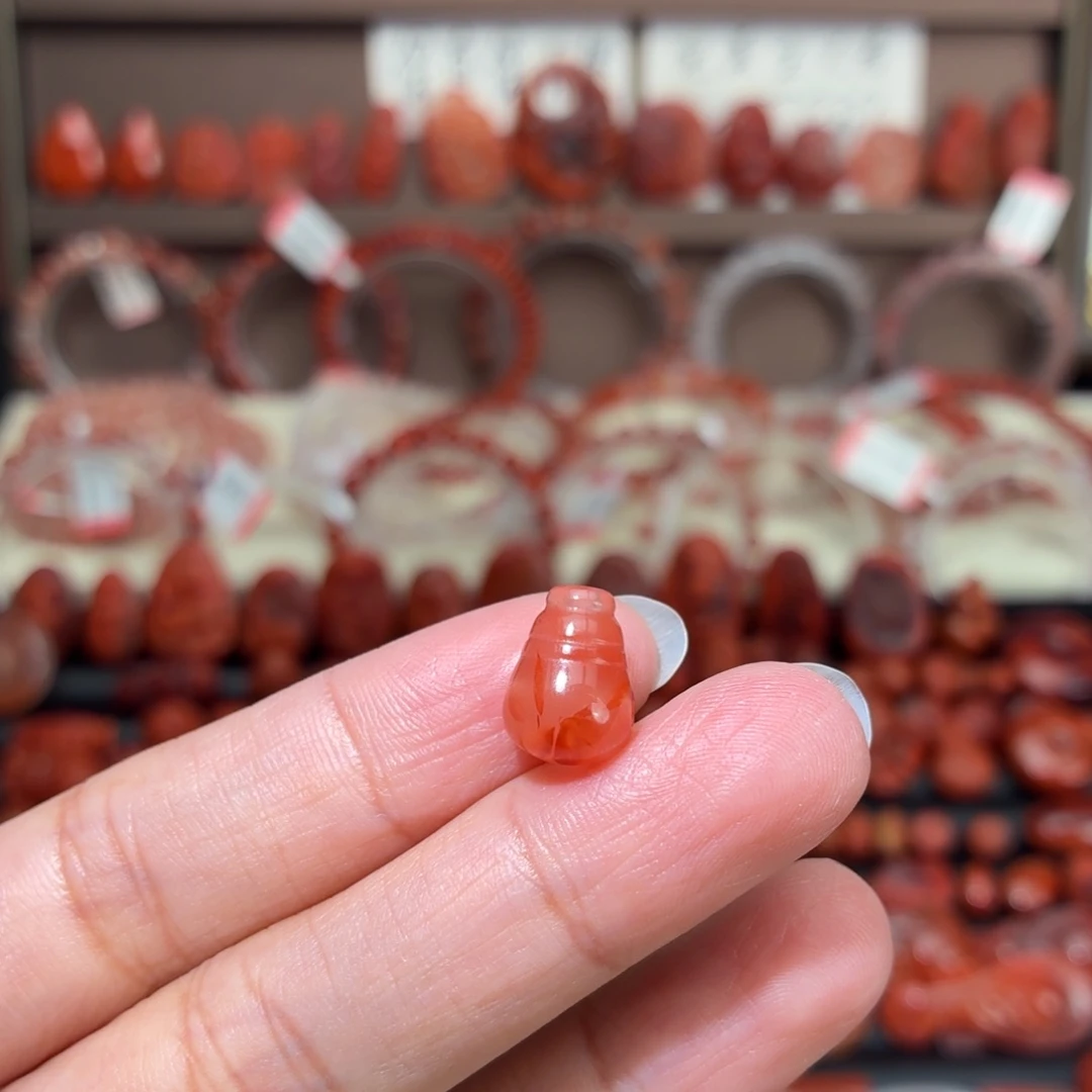 南红玛瑙未镶嵌颈饰三通9+
