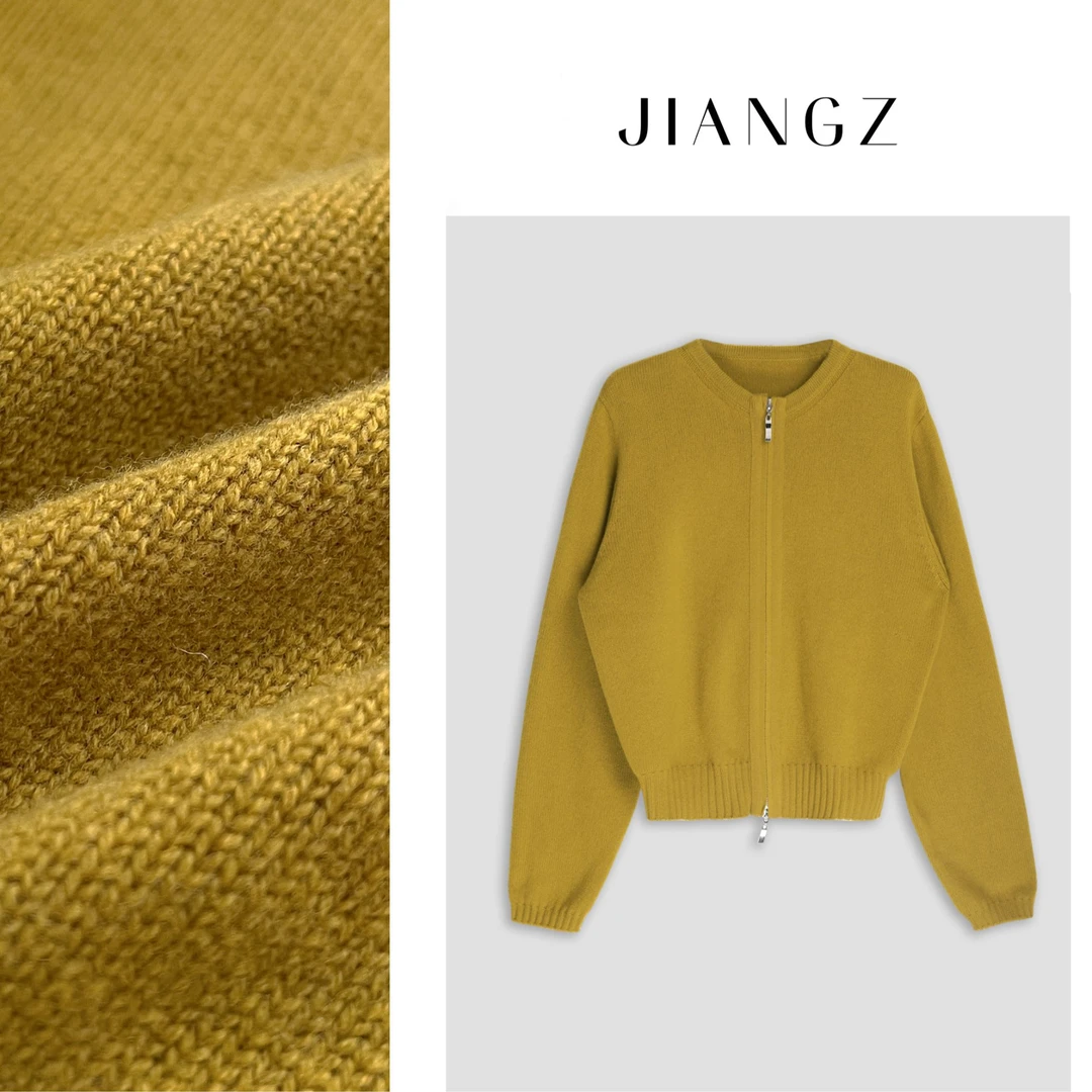 panii【苔藓森林】潮流新款双拉链设计毛衣开衫显白显瘦针织外套