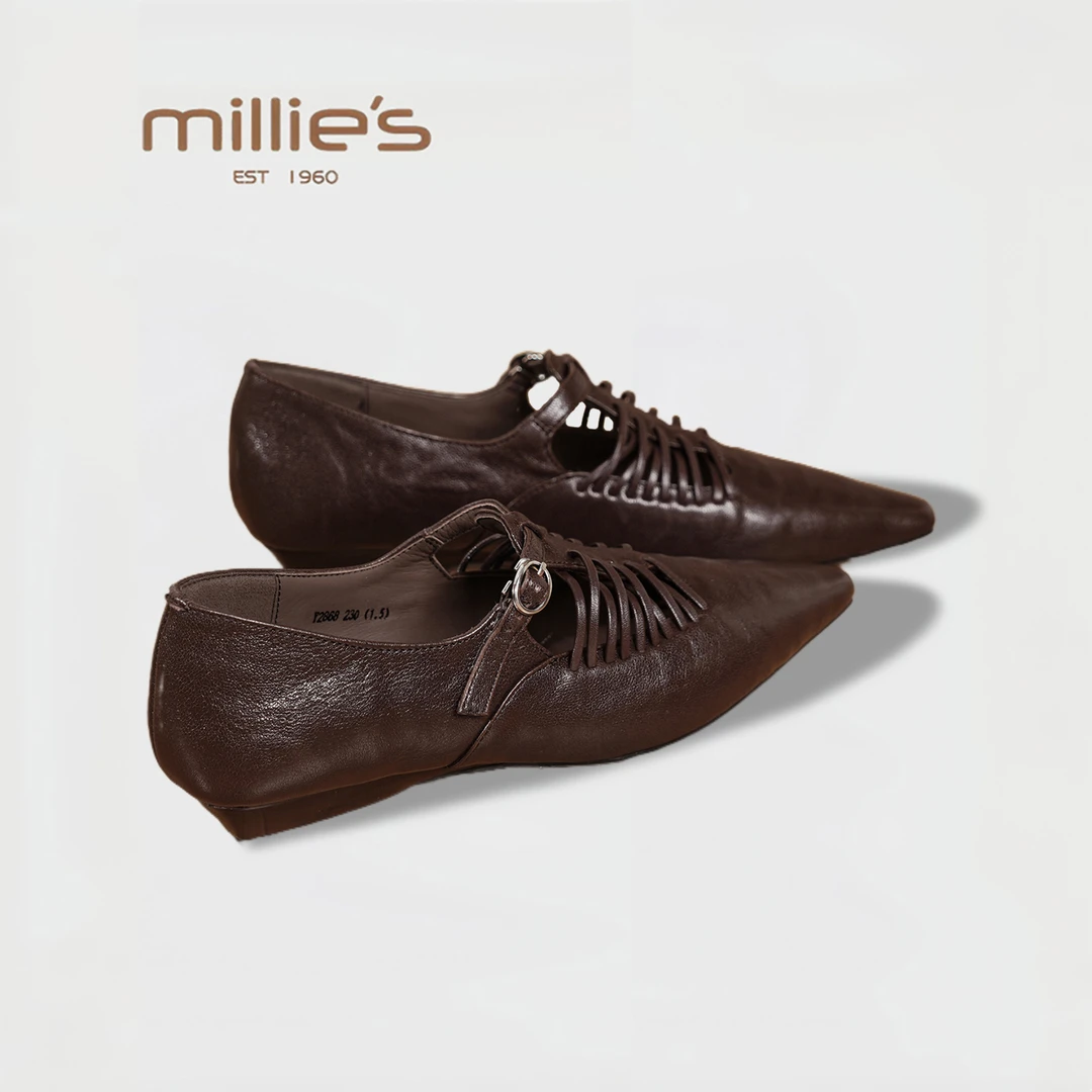 MILLIE'S/妙丽2025新款复古玛丽珍鞋女鞋百搭时尚潮流舒适休闲鞋