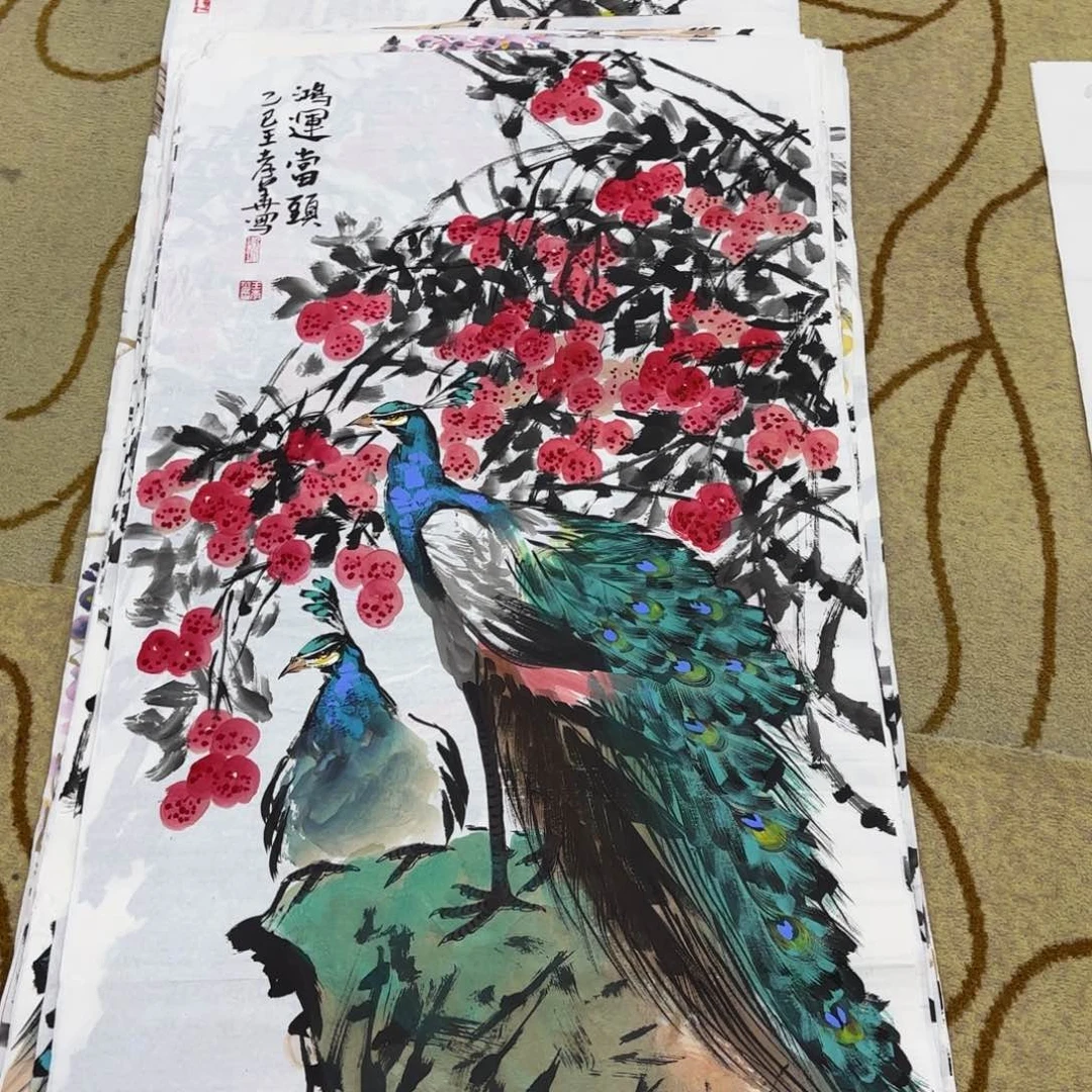 国画王孝华四尺李欣主播