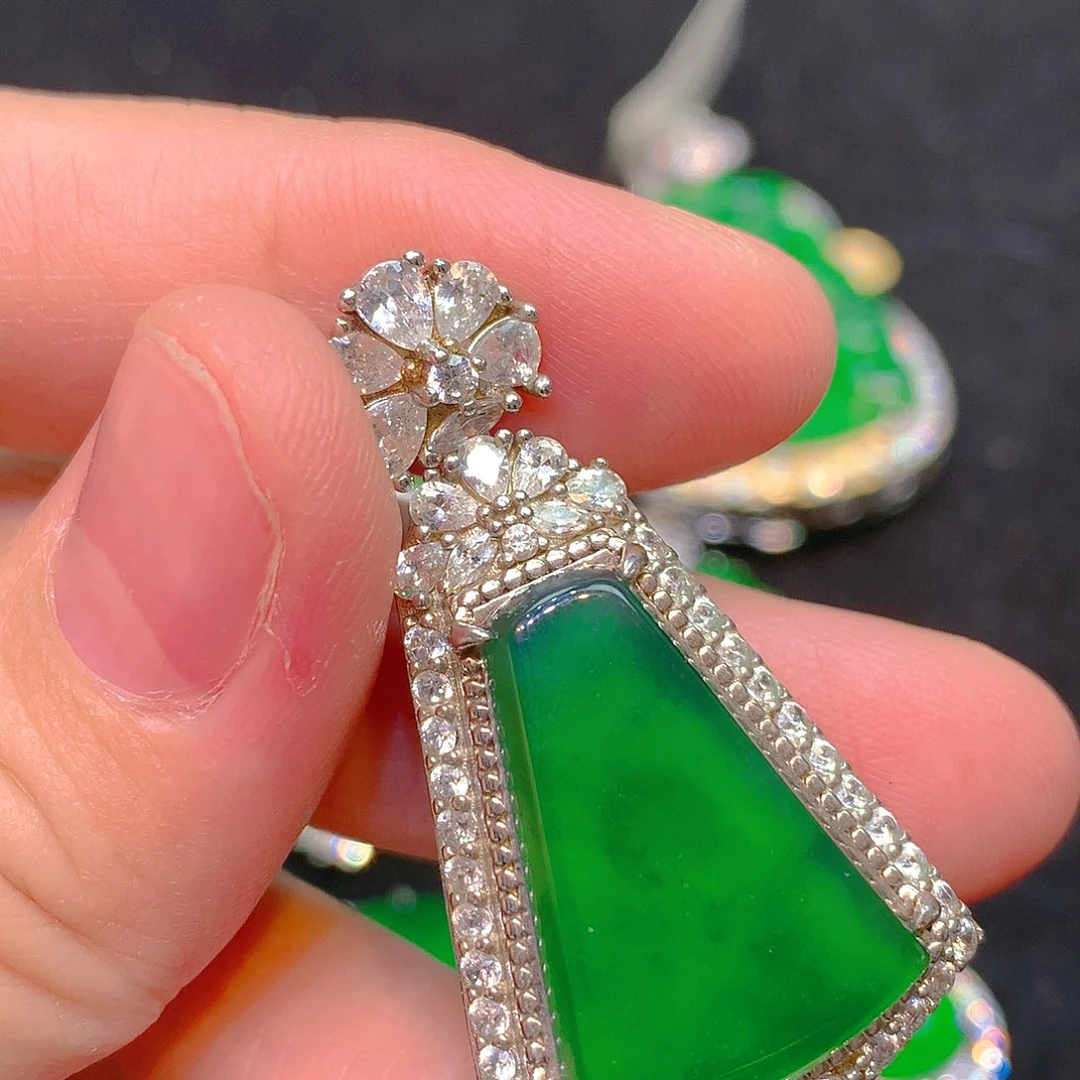 颈饰银S925镶嵌翡翠翡翠