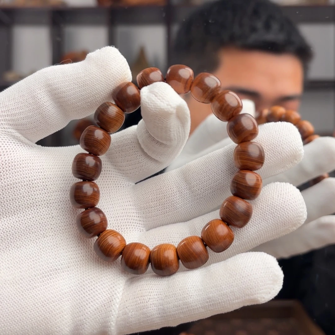 手串/手链柏木（崖柏）11.12雷击干黑蚕丝纹焦甜香