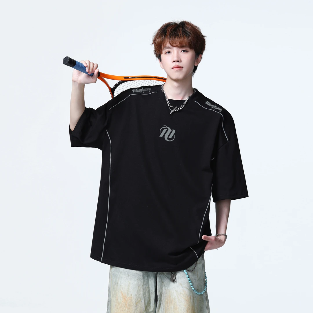 MLT320克重磅短袖T恤男女夏季新款潮牌宽松设计感半袖百搭休闲