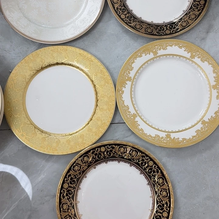 C***a5个浮雕金平盘7.5英寸