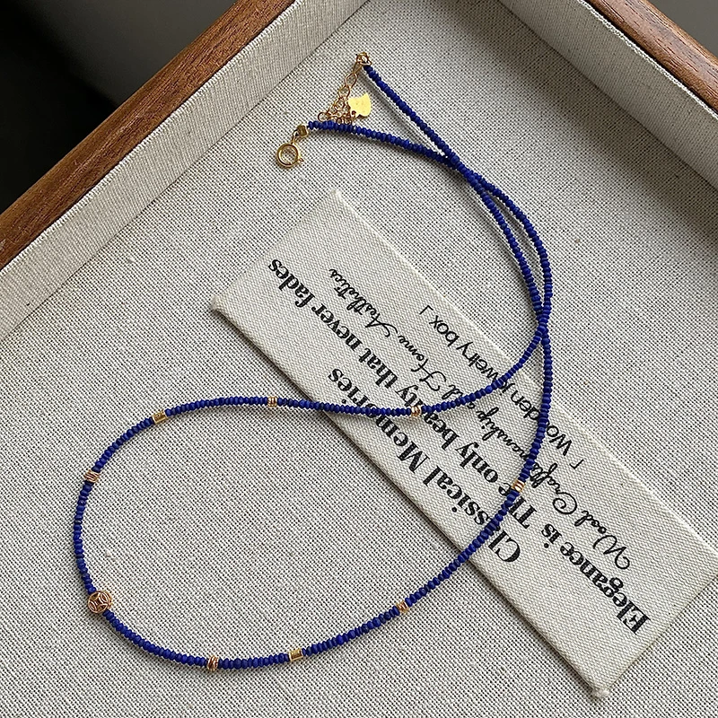 人间山茶 C4-1613 青金石项链多样性发其一