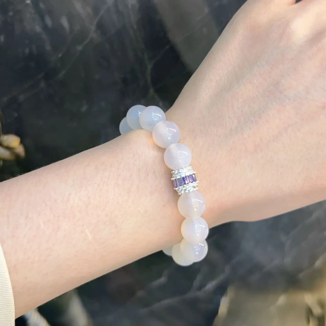 白冰玉髓 串珠手串 卡10