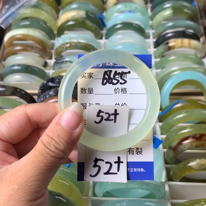 未镶嵌蛇纹石玉手镯6855