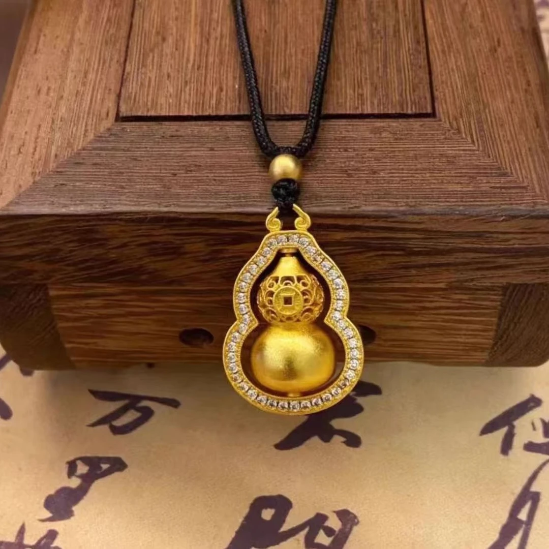 合金项链 合金项链时尚饰品不掉色精品镀金新中式国潮风豪闪点钻