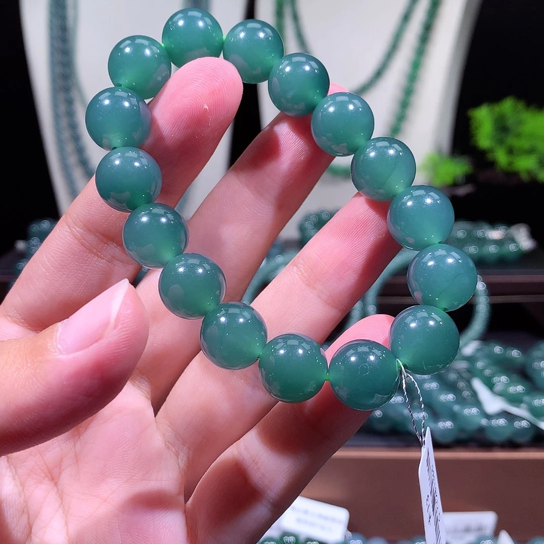 翡翠未镶嵌手链天然a货翡翠手串13