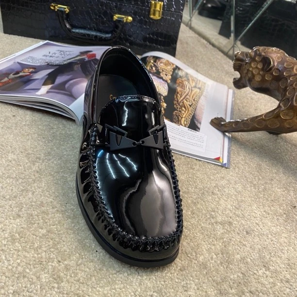 371-25A广州正版(四季)高品质轻奢百搭乐福手工商务职场精英男鞋