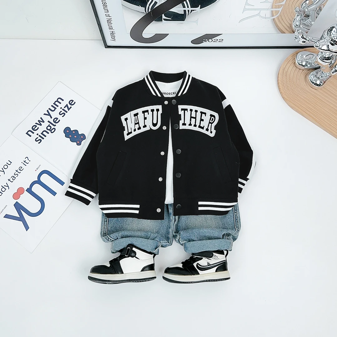 男童外套春秋款儿童棒球服2025新款春装潮 WG28190 悠悠童话童装