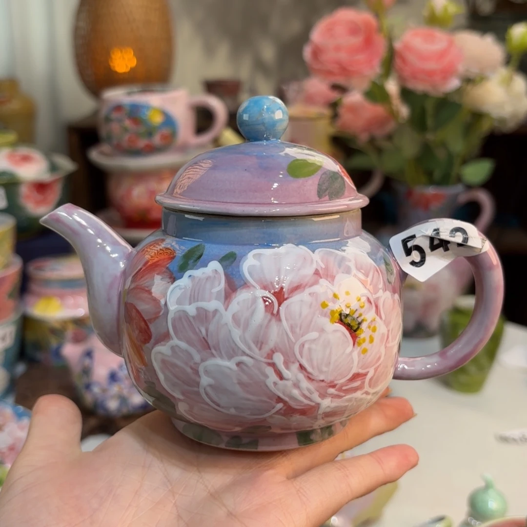 景德镇手绘高温釉下彩陶瓷茶具