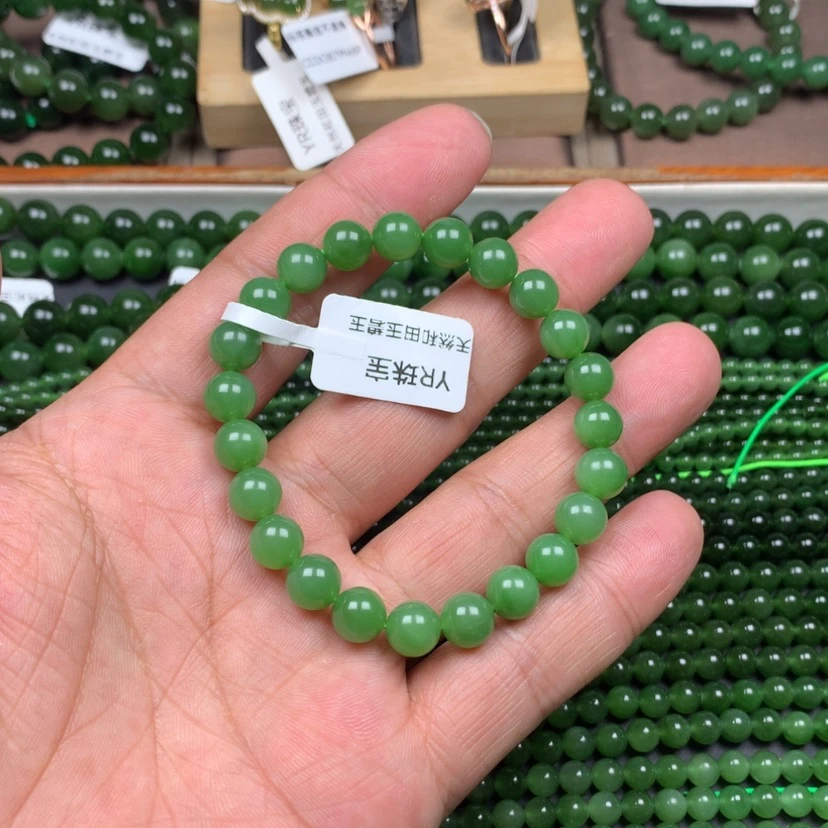 【闪购商品】手串未镶嵌和田玉（碧玉）耳***么8