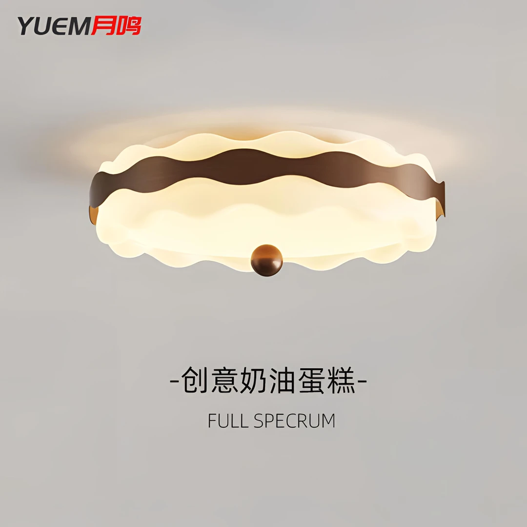 护眼卧室灯奶油风创意蛋糕吸顶灯简约现代氛围感led房间主卧灯具