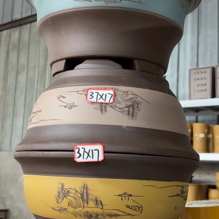 紫砂花盆     100-3。