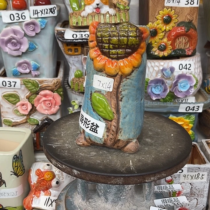 粗陶材质多肉花盆