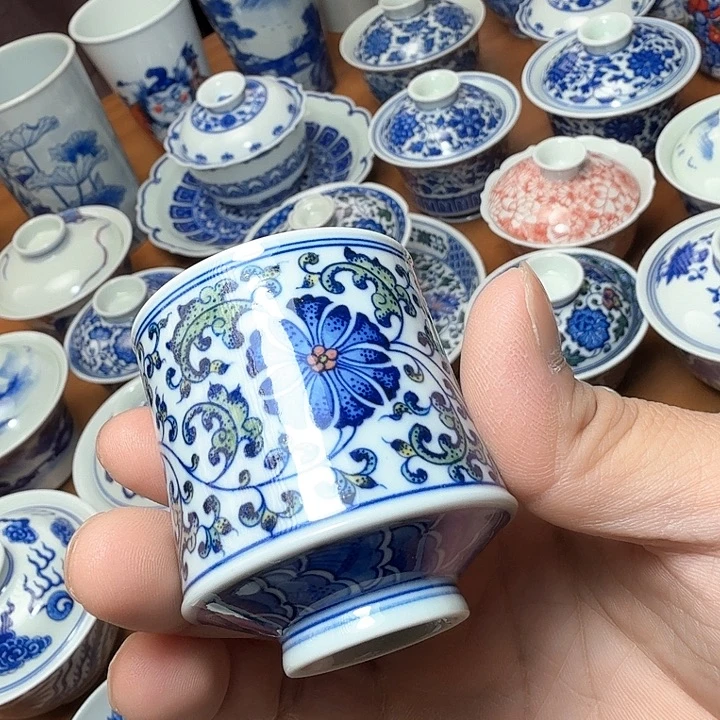 陶手绘缠枝的五彩福利款