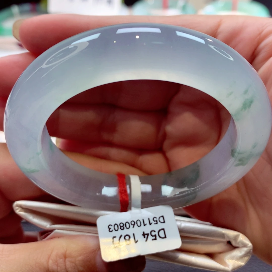 未镶嵌手镯翡翠冰飘花行家料30号11