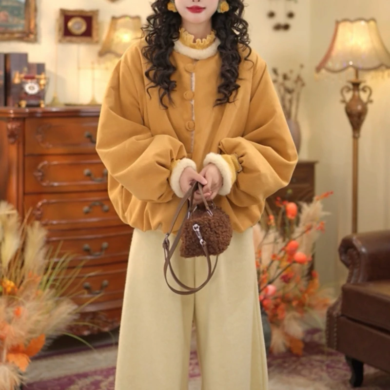 【冬日多巴胺】设计感两面穿棉服女款冬季加绒保暖棉衣外套