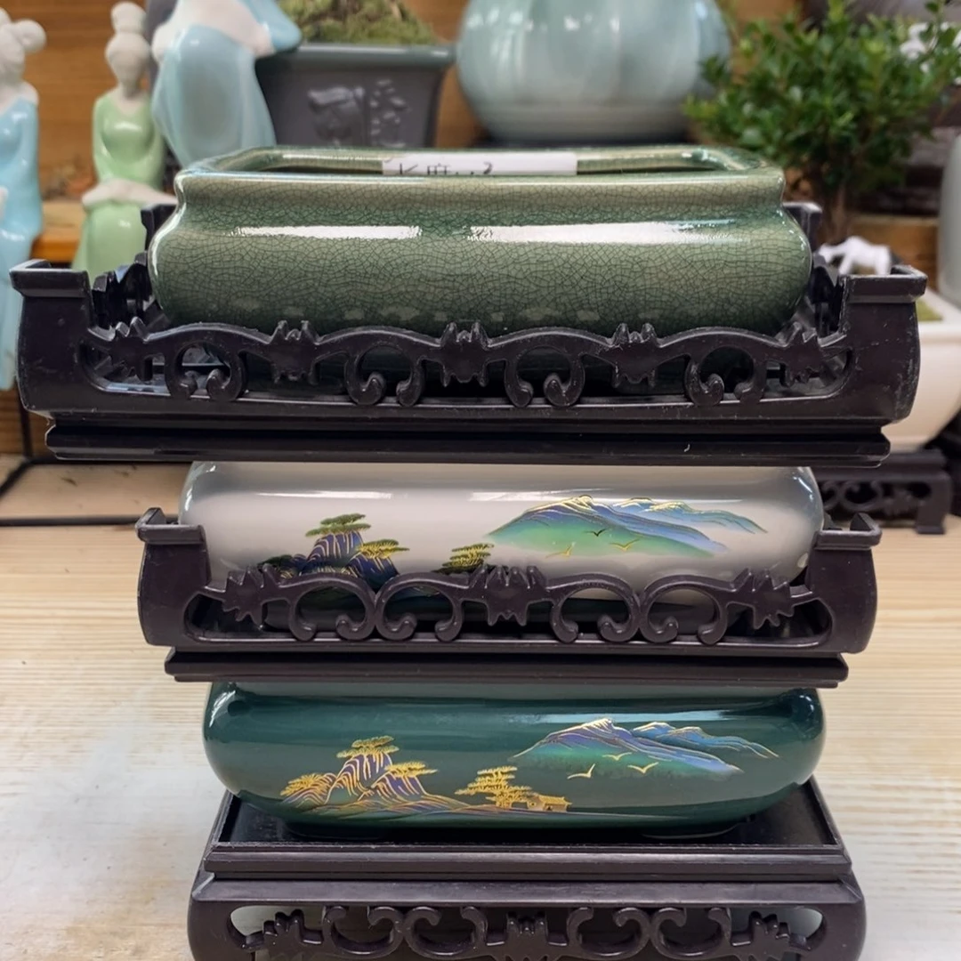 紫砂陶瓷艺术花盆陶瓷