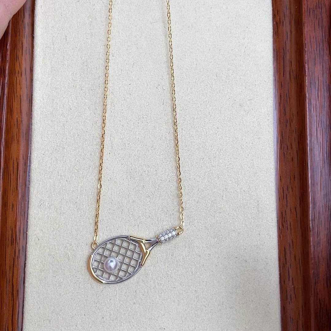 海水珍珠银S925镶嵌颈饰