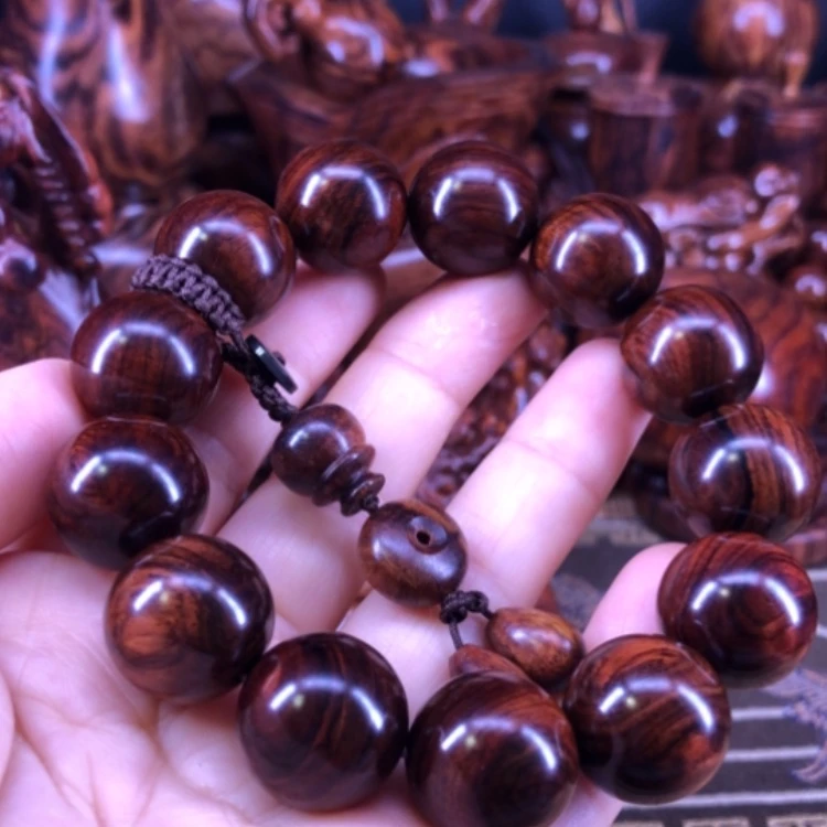 【闪购商品】黄花梨/降香黄檀手串/手链福*