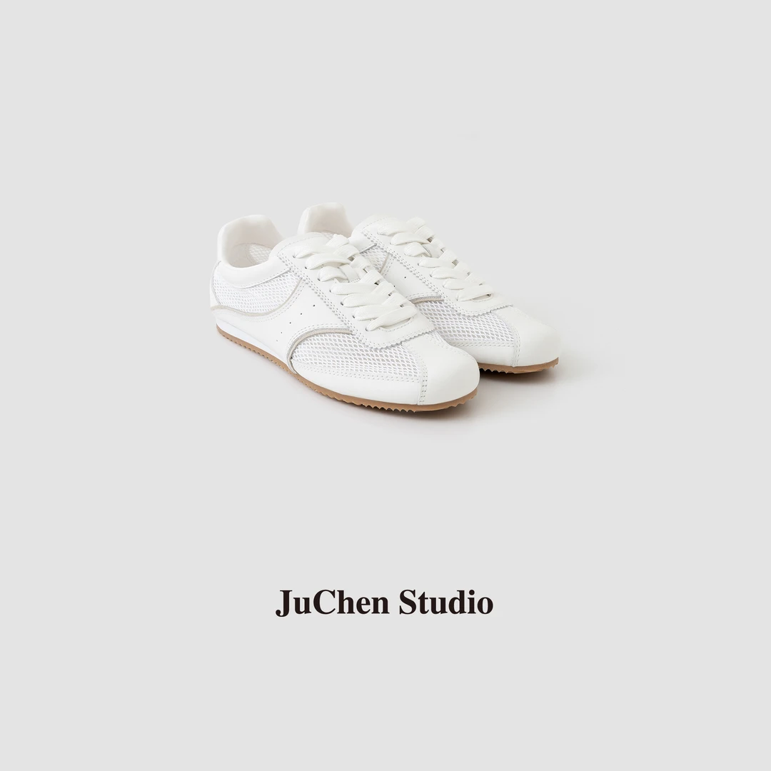 网面小白鞋 透气系带牛皮软面阿甘鞋舒适羊皮平底鞋XZUPBS2465-07