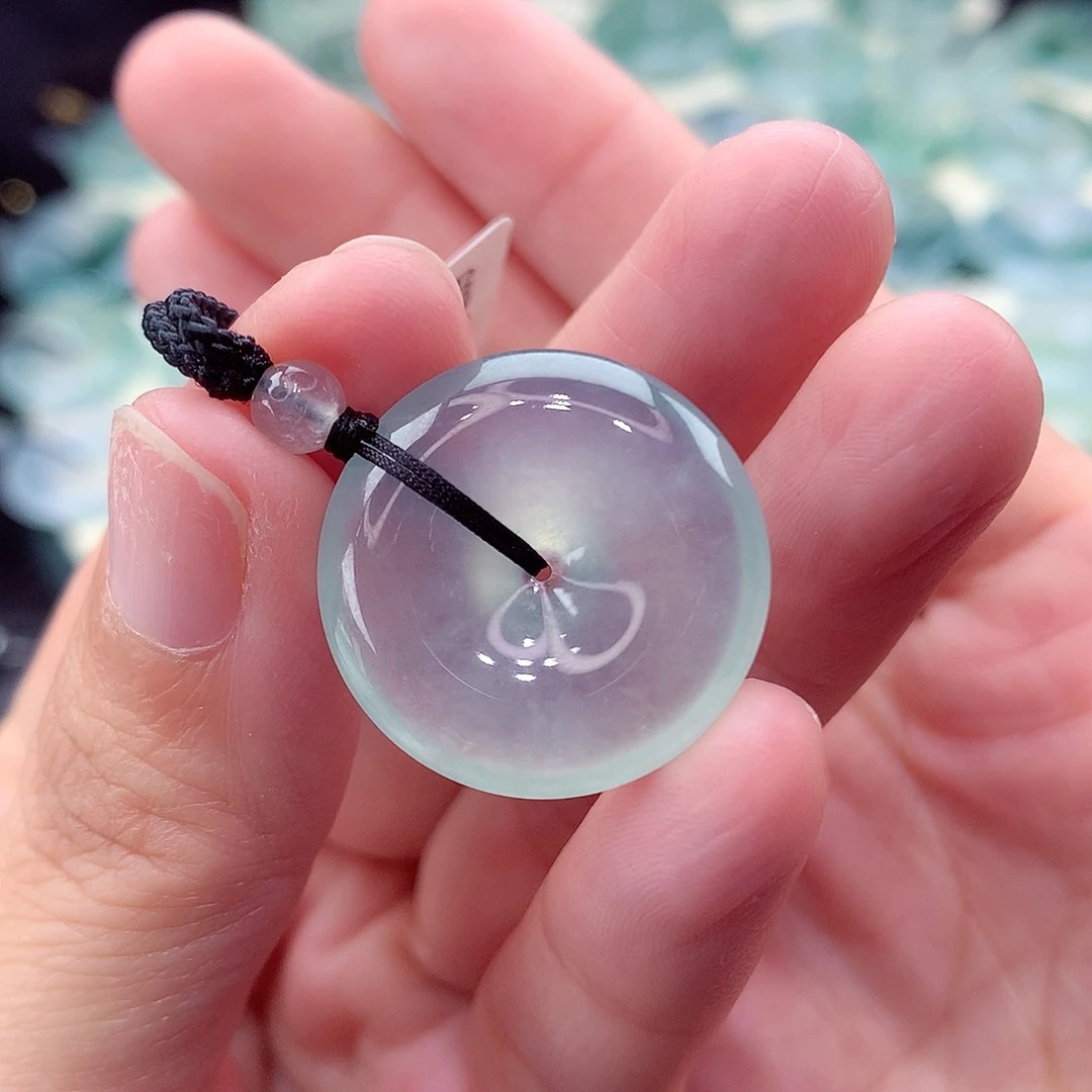 翡翠未镶嵌颈饰编号26-尺寸22/5.6