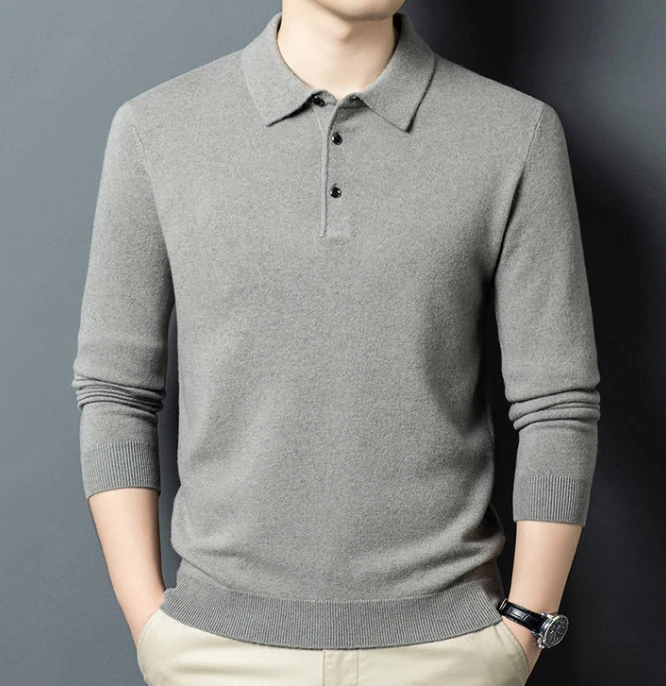 MilaDiVani/米澜蒂梵尼(山羊绒+绵羊毛）男士T恤半高领羊毛衫男款