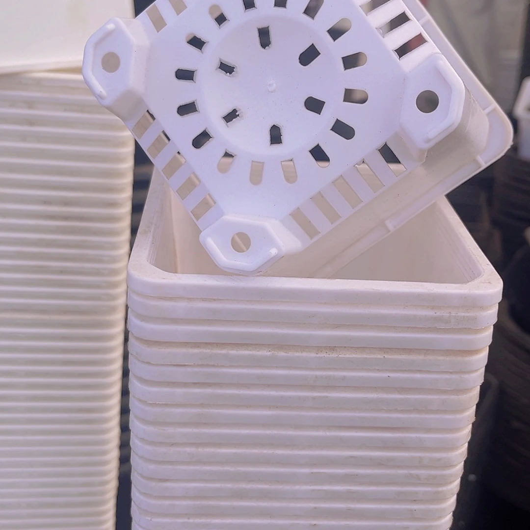 塑料口径12公分白方加厚15个 