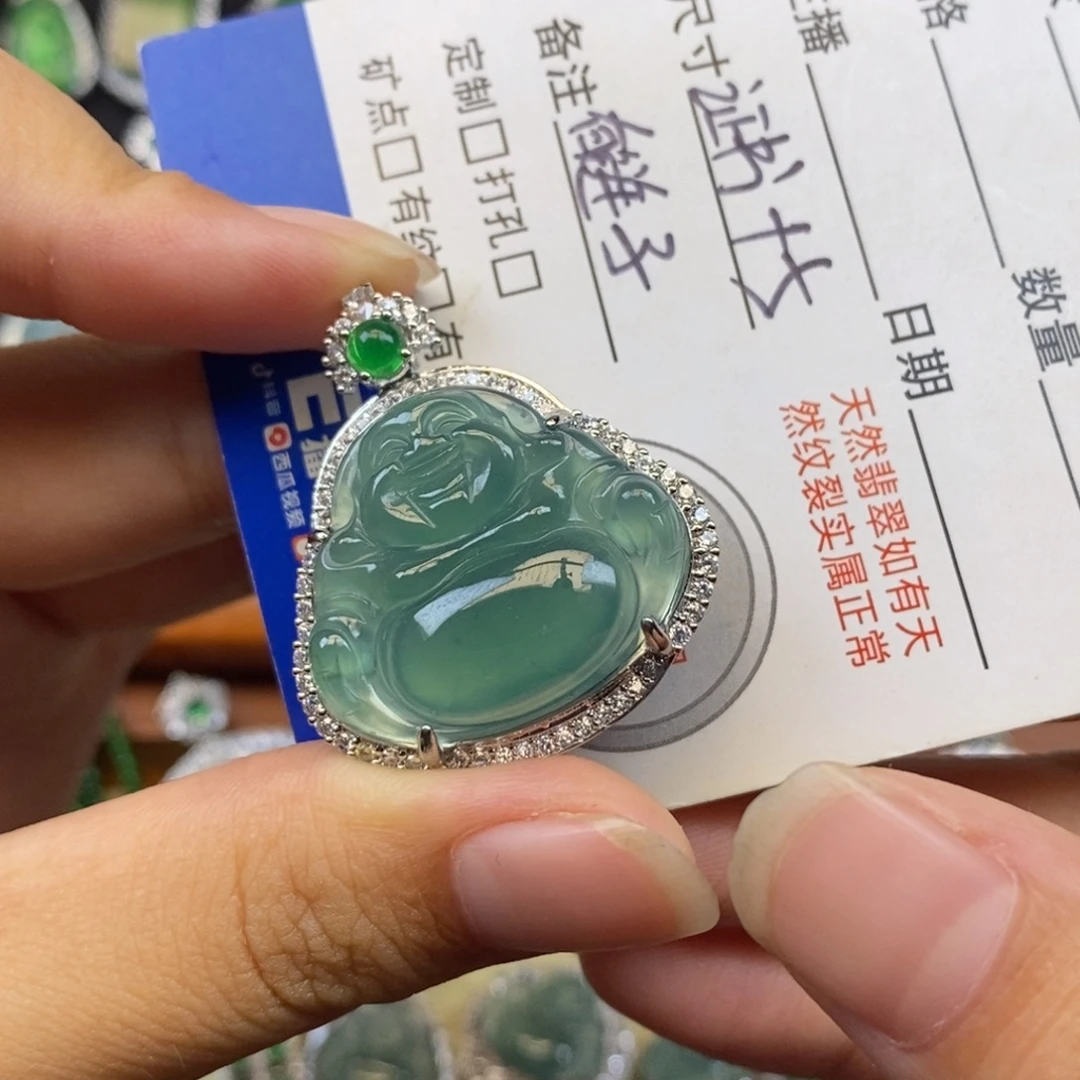 翡翠未镶嵌颈饰天然