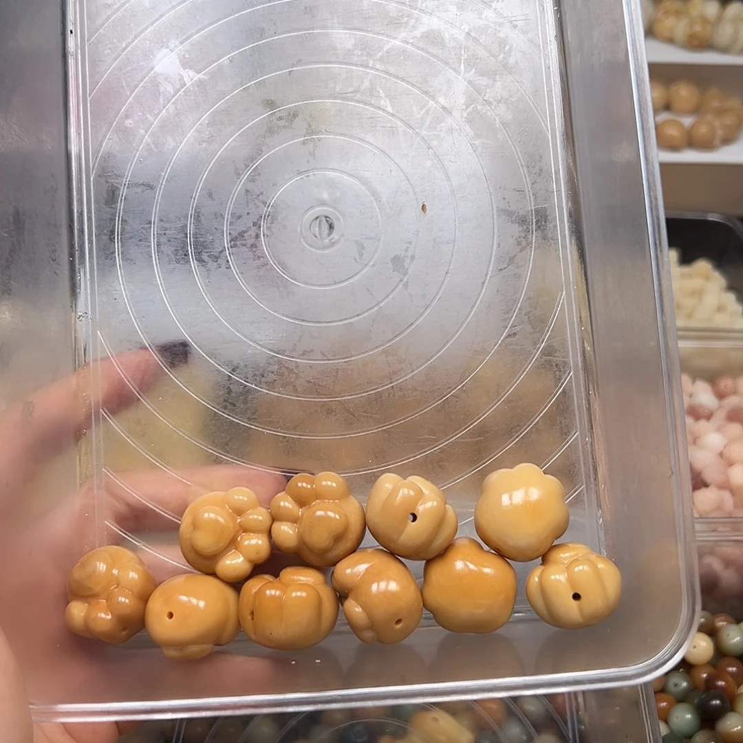 时***浅手串菩提根/象牙果瑕疵咖狗爪10颗有裂