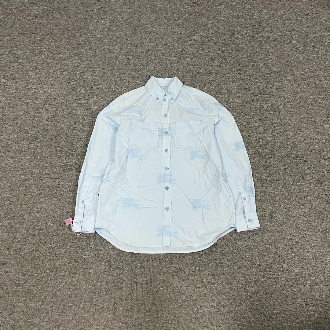 未使用 BURBERRY/博柏利 大战马logo满印 长袖衬衫 uk6