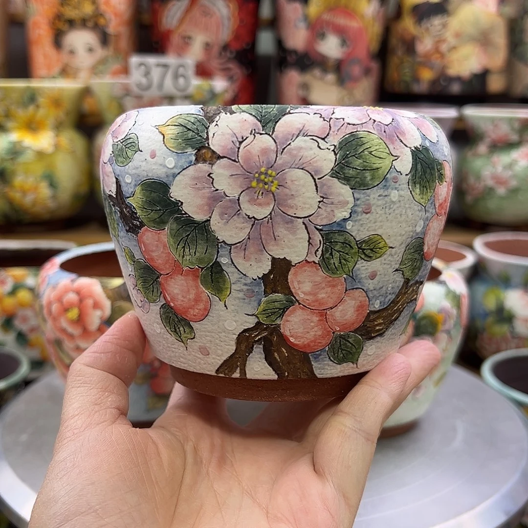 景德镇炫彩手绘口9高9