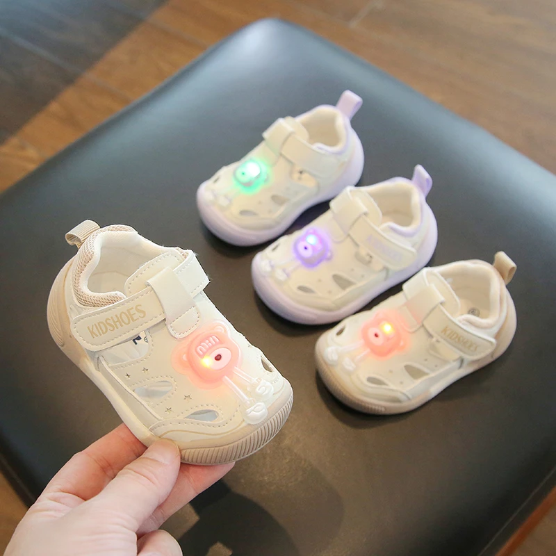 夏季学步鞋童鞋凉鞋卡通婴幼儿机能鞋男女童小童防滑关键鞋