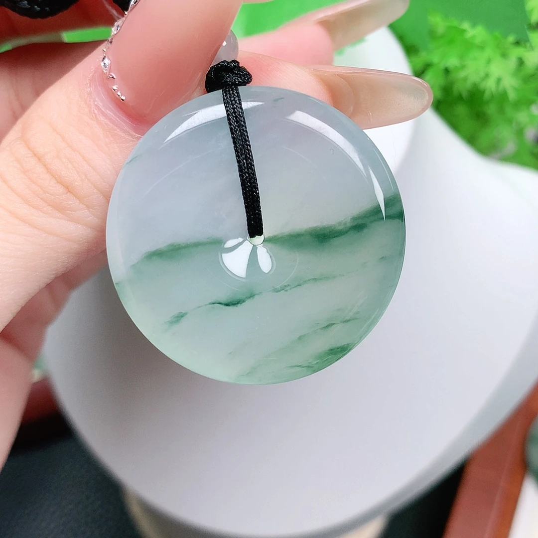 翡翠未镶嵌颈饰平安35-5.8