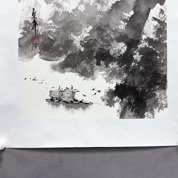 国画亲笔手绘放心去藏