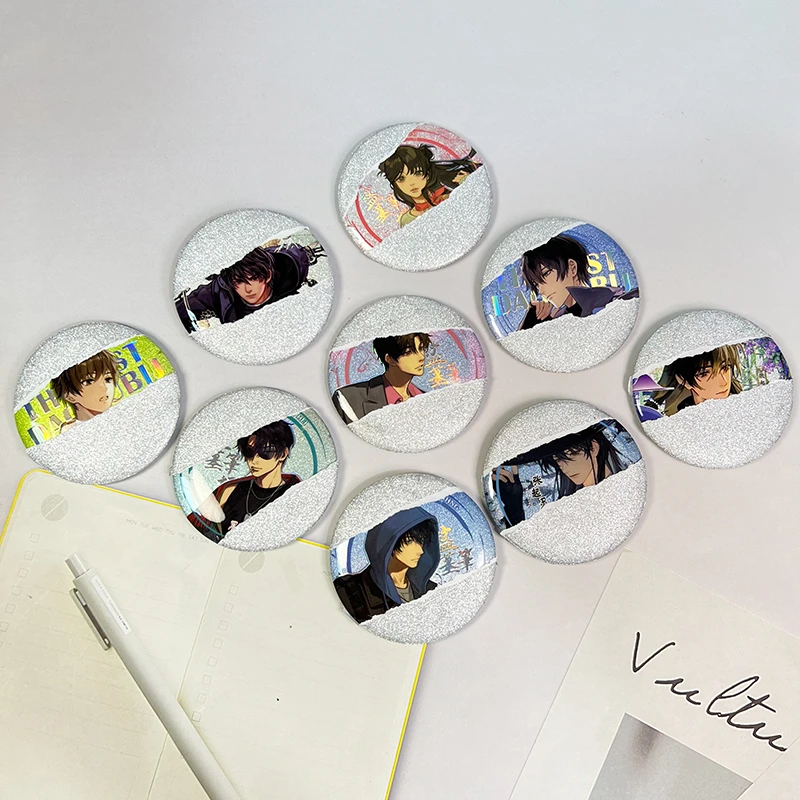 盗墓笔记撕拉吧唧盲盒银葱双闪徽章周边盲抽盲袋75mm马口铁谷子