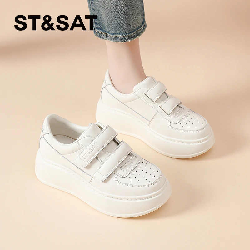 星期六增高小白鞋女士2025新款夏季运动鞋休闲韩版百搭爆款女鞋子
