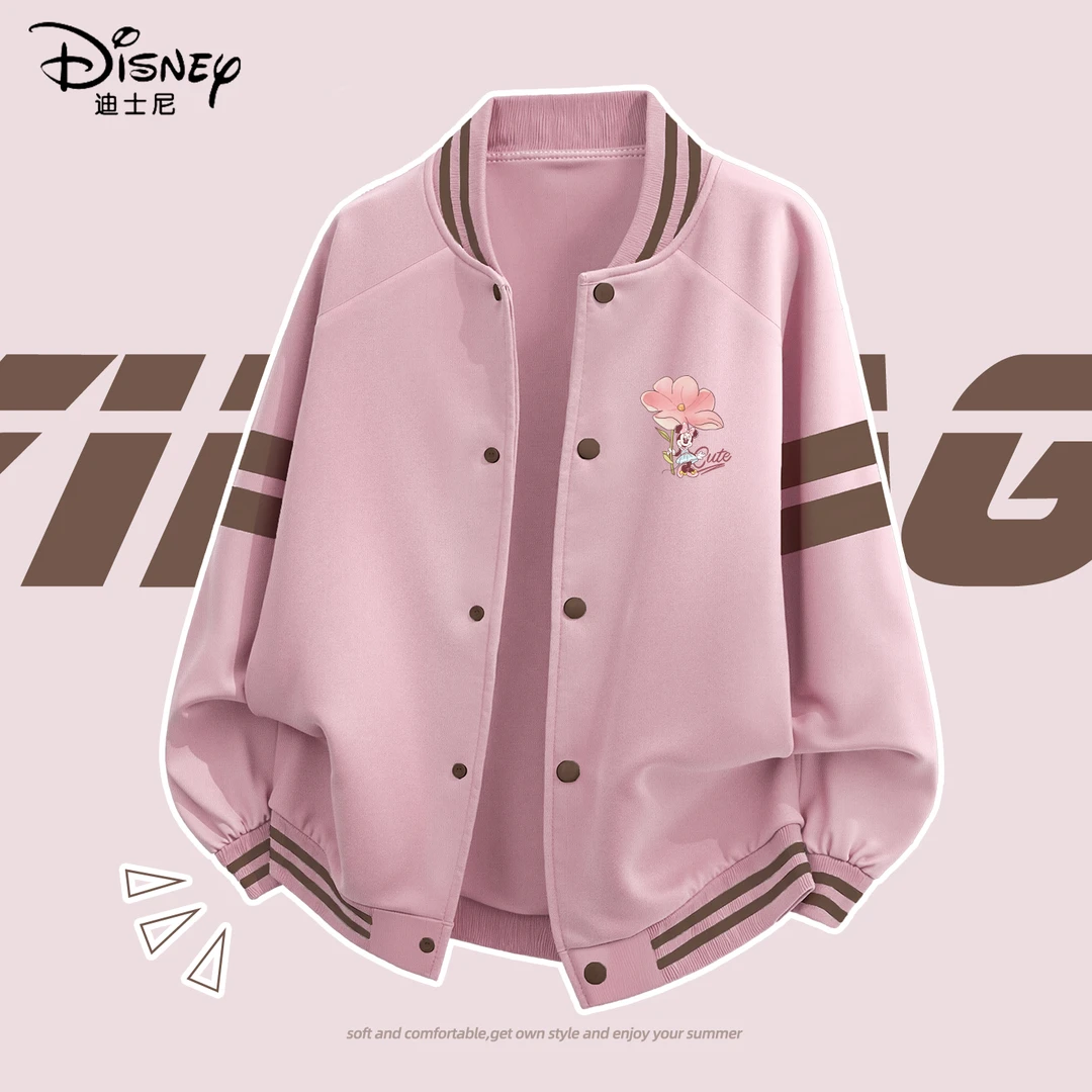 迪士尼女童棒球服2025春秋新款童装秋季女孩运动好看儿童秋装外套