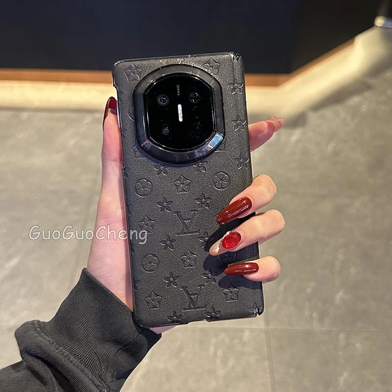 适用华为matex7真皮潮牌全包手机壳MATEX7印花中轴防护超薄保护壳