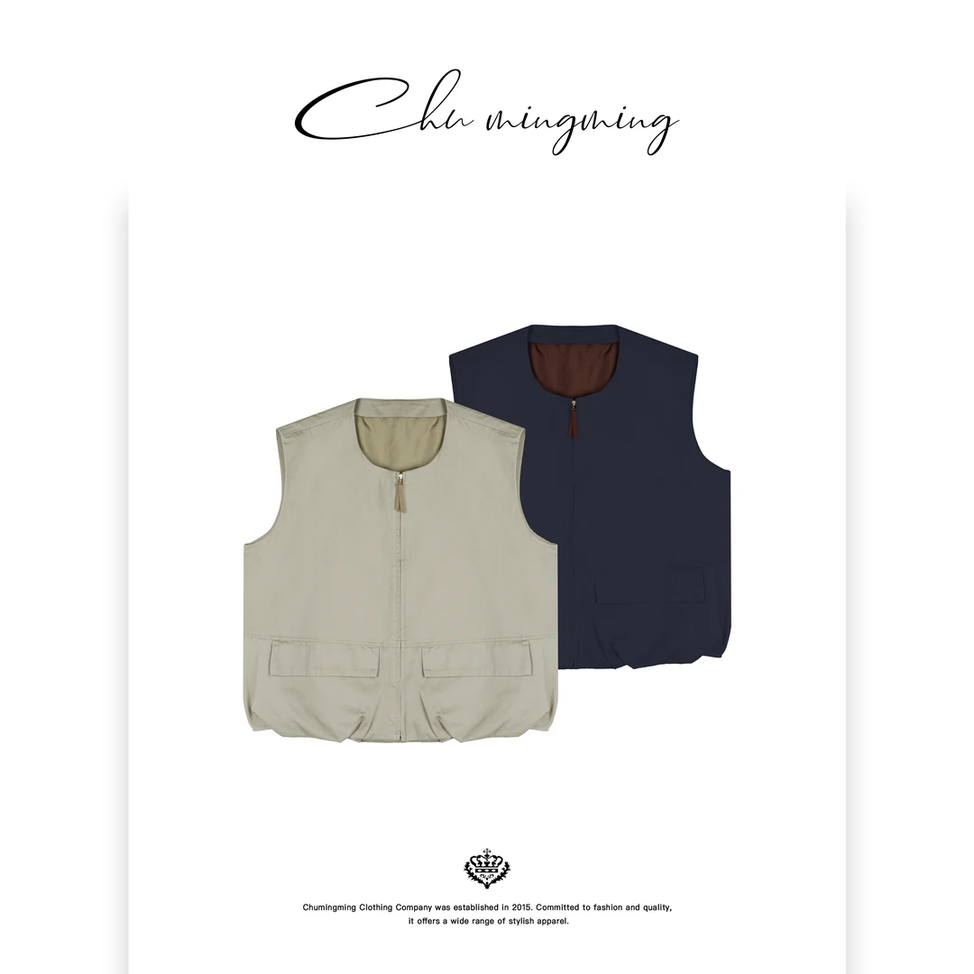 【CHU/2025SSNEW】原创设计 花苞工装马甲LY25021