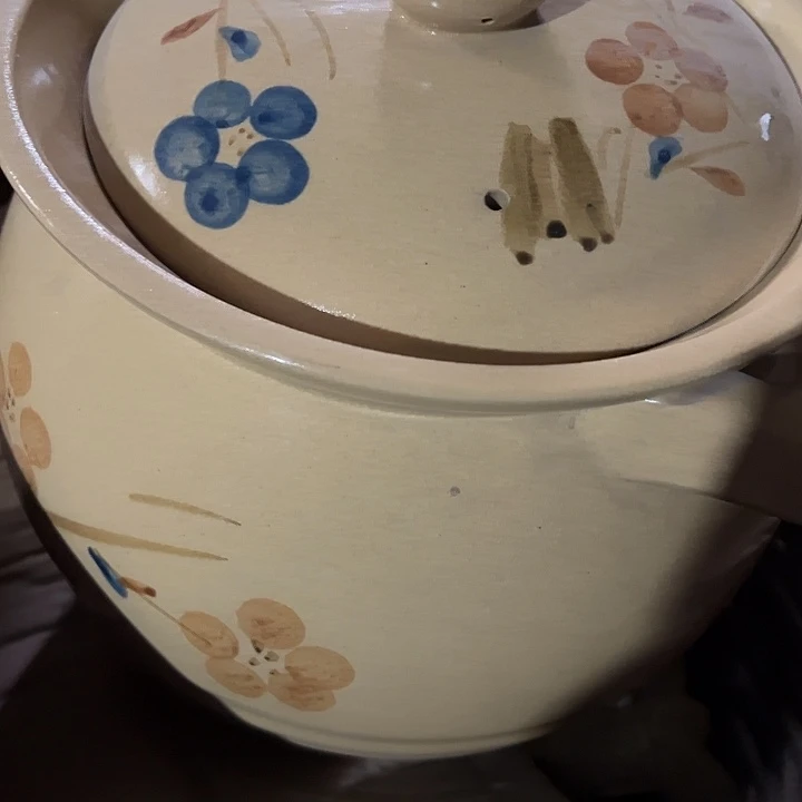 瓷五厂砂锅一支手绘