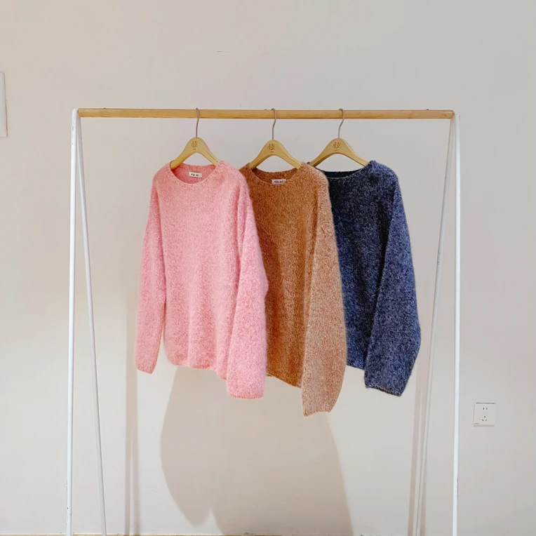 羊毛羊绒 - 花纱套头毛衣