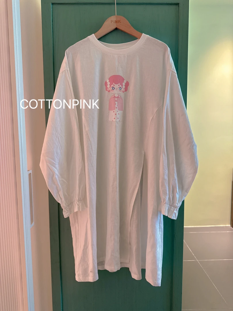 COTTONPINK女装设计师款宽松舒适禧娃亚麻长裙