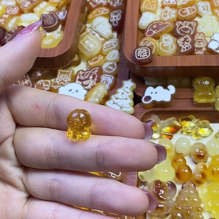 琥珀未镶嵌珠宝奇石章鱼