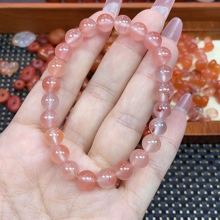 玛瑙/玉髓未镶嵌颈饰冰粉单圈